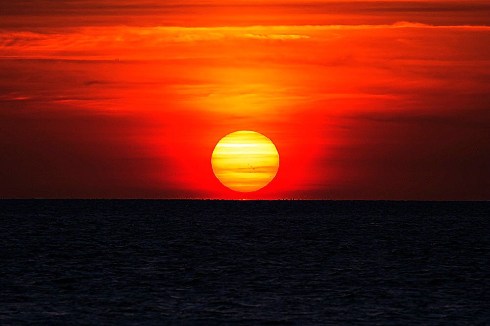 Sunset, Ocracoke Inlet, OBX, NC - ID: 15187649 © John D. Jones