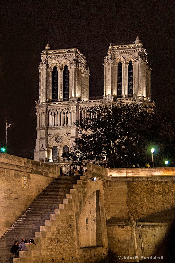 Notre Dame  in the Evening