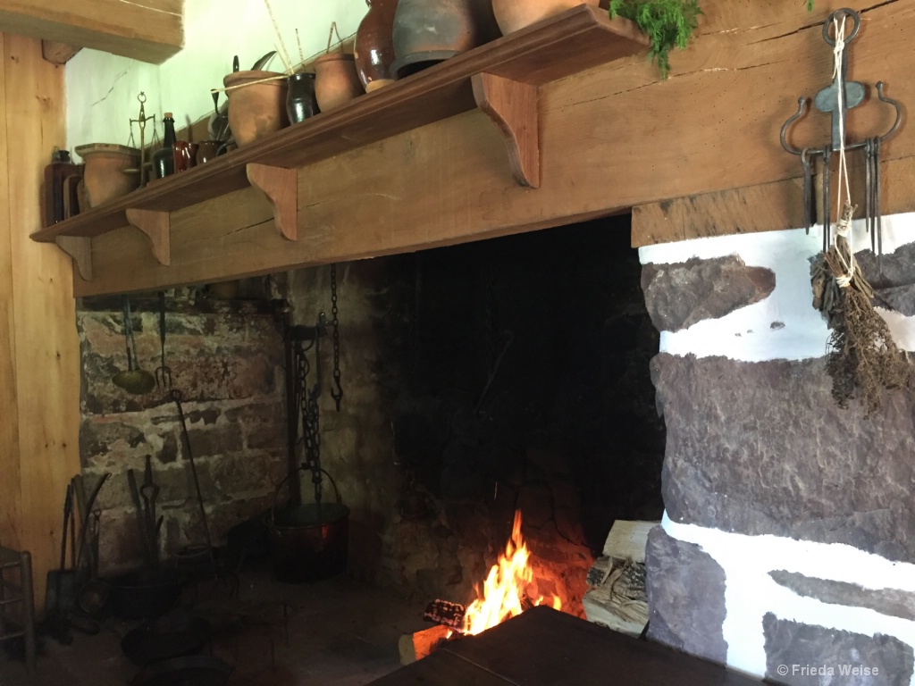Kitchen Fireplace in Antes House