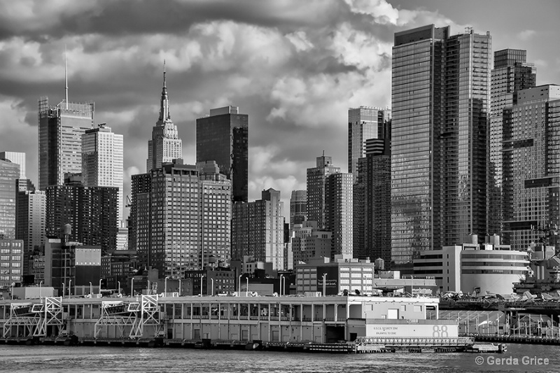 New York City Skyline Seen from Cruise Ship