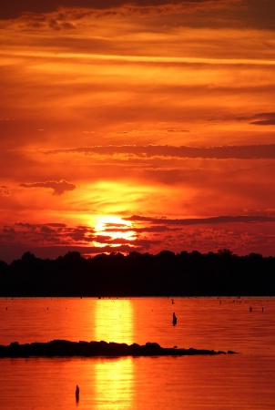 Sunset With Cloud Cover