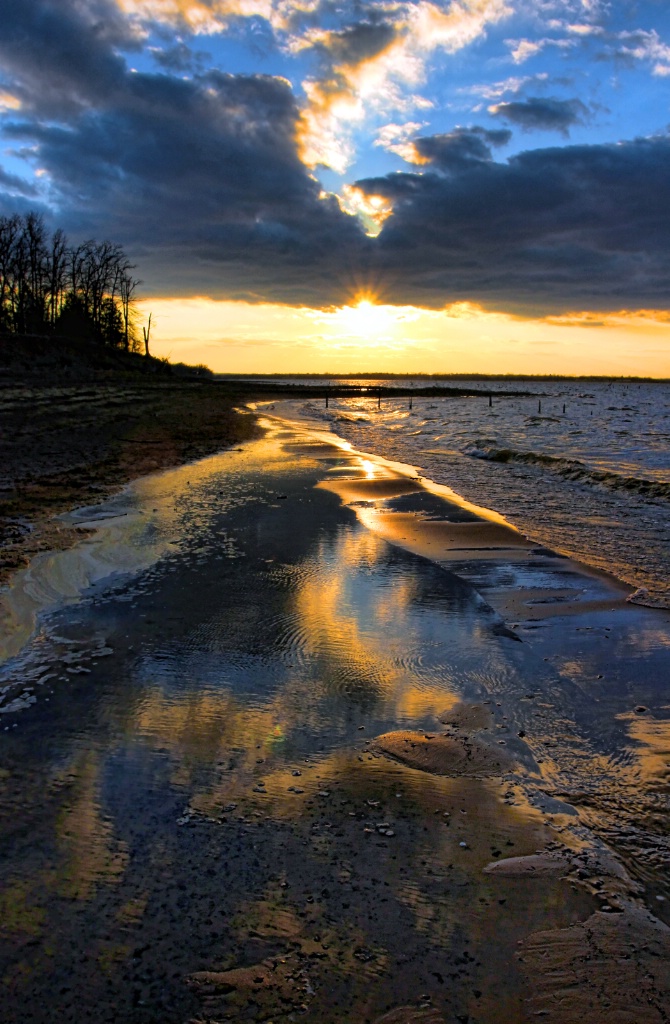 Mud, Water And Sunset
