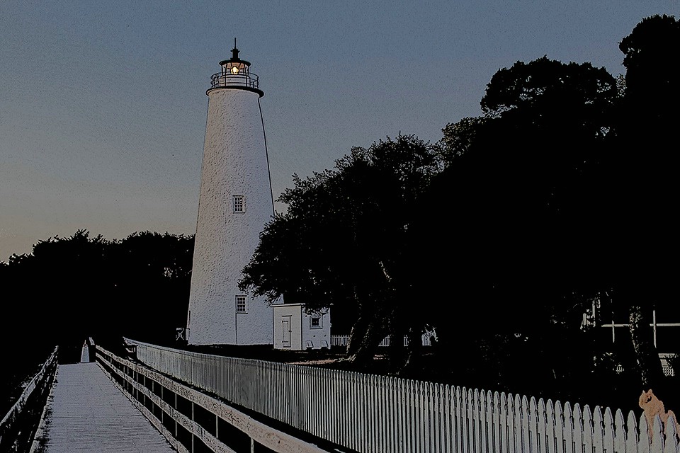 Ocracoke Island Light House - ID: 15618924 © John D. Jones