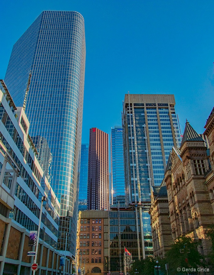 Looking Up in Downtown Toronto, Canada