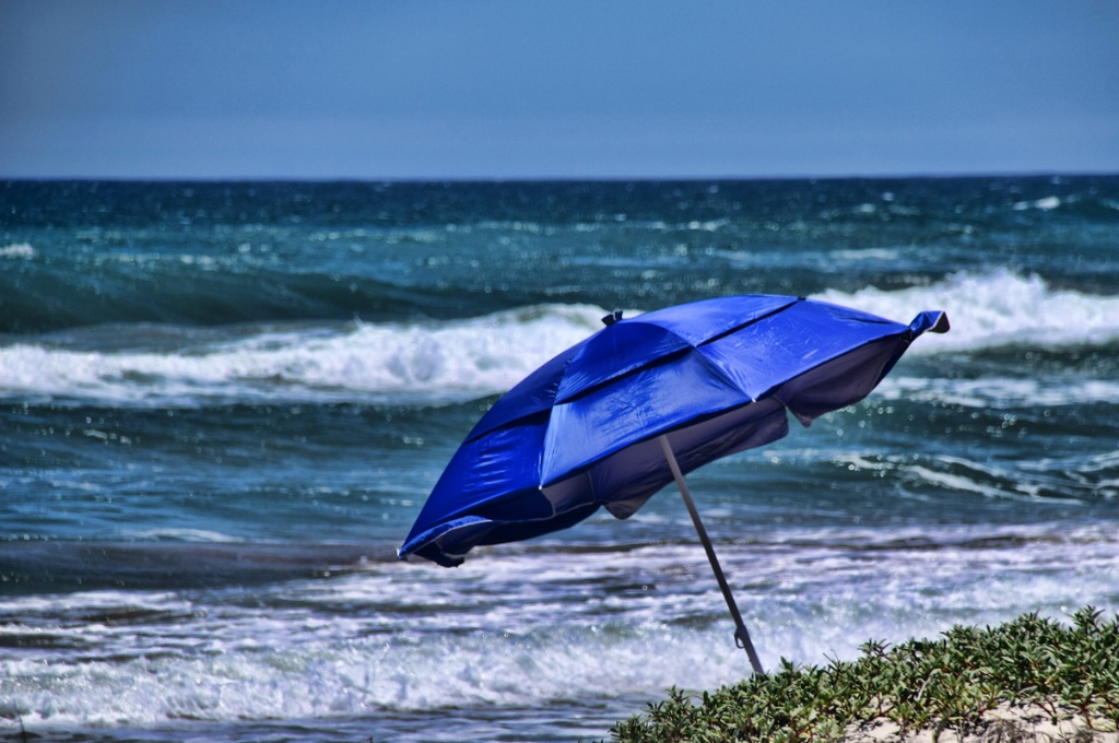 A WINDY DAY AT THE BEACH