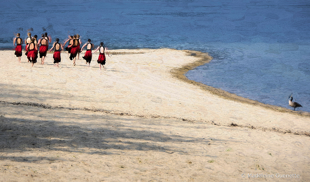 Running on a beach