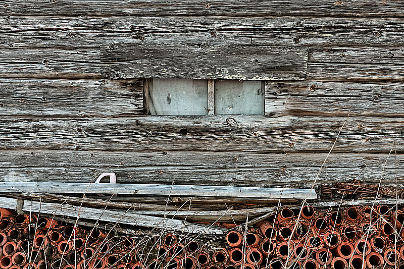 Window Frame And Pipes