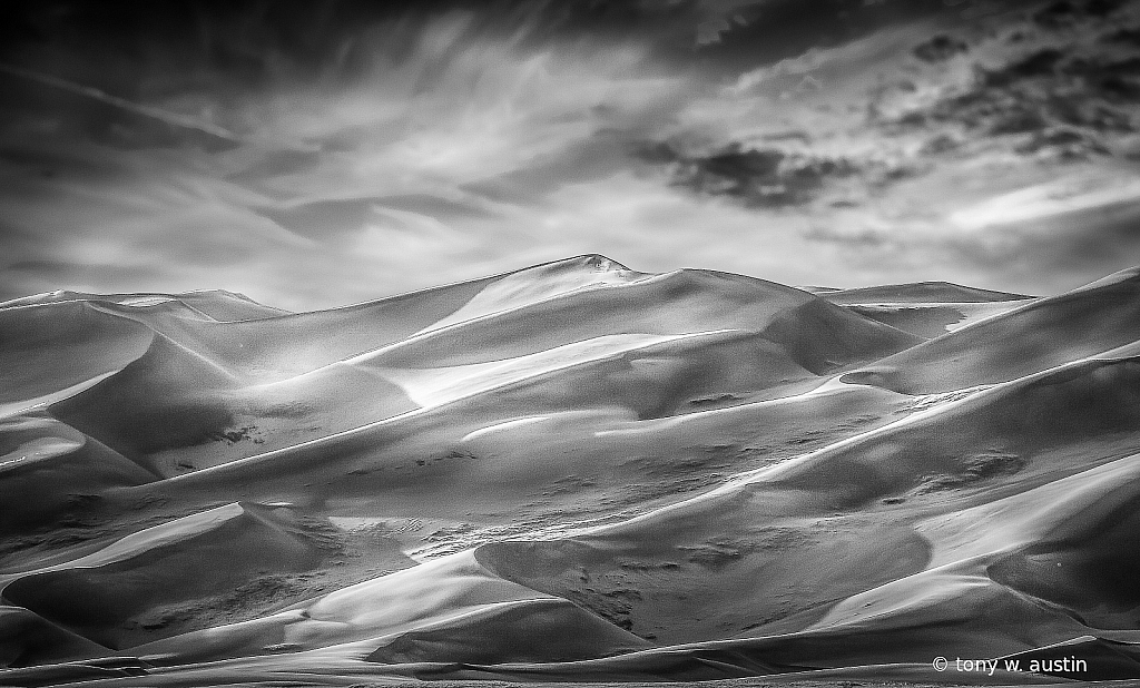 Sand Dunes in Black and White