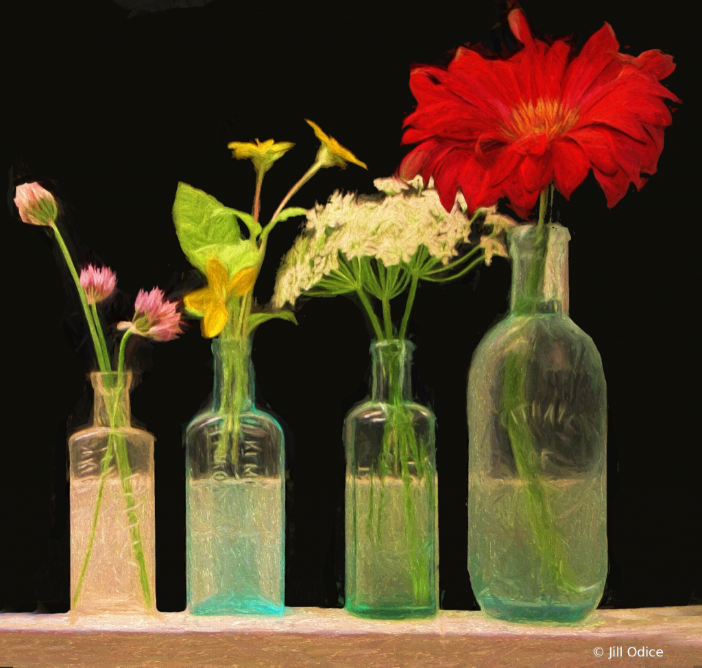 Flowers in Old Bottles