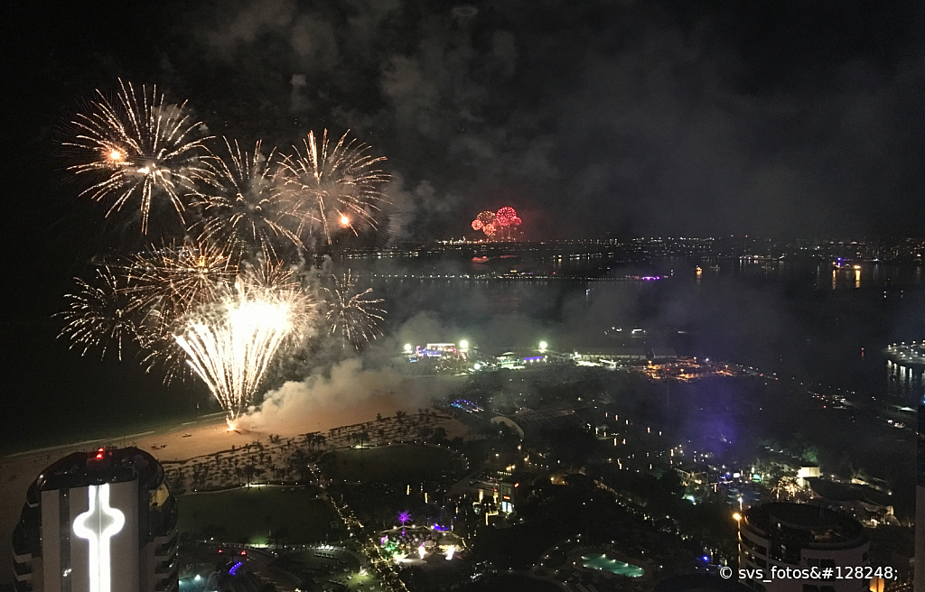 Beach fireworks