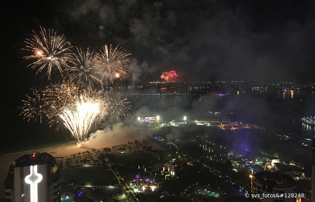 Beach fireworks