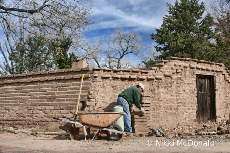 Repair of Adobe Wall