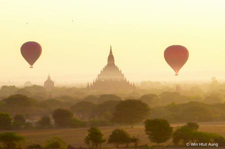 HotAir Balloons over Bagan