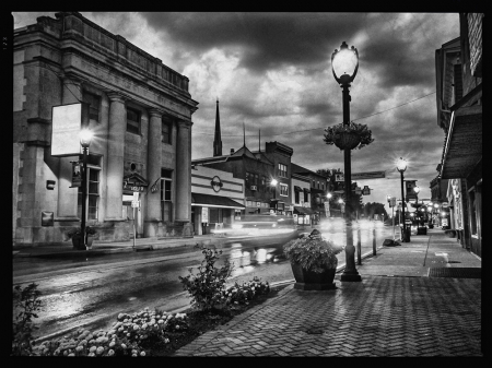 Rainy Night in Small Town America