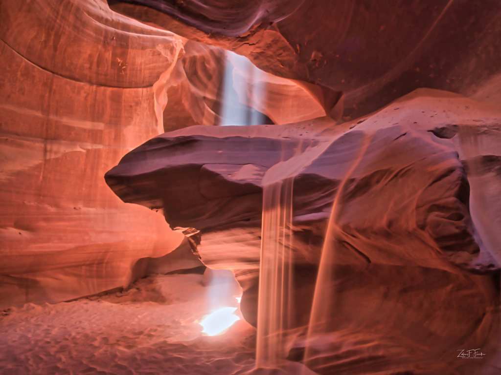 Upper Antelope Canyon - Light & Sand Falls - ID: 15737675 © Zelia F. Frick
