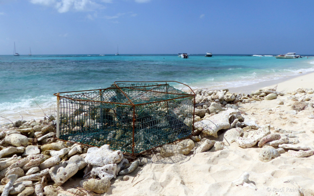 Sandy Island old crab trap, Caribbean