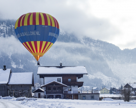 Balloon in Winter Landscape