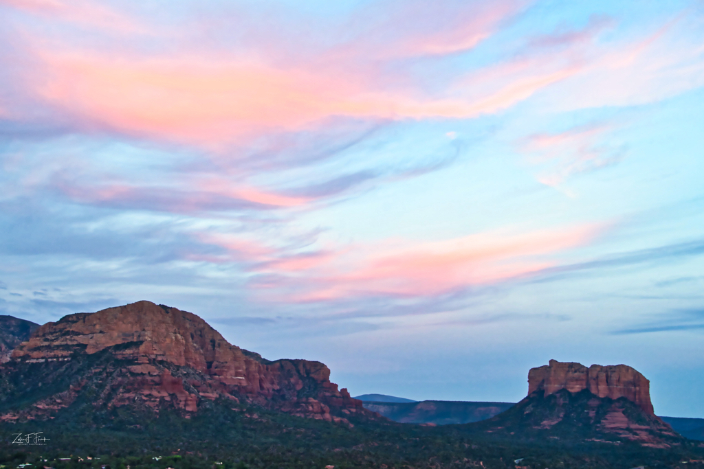 Pink Sky over Cathedral Rock, Sedona