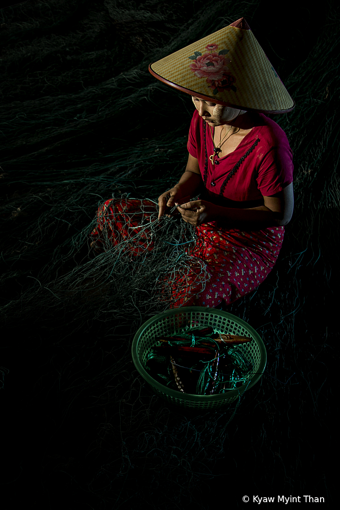 Repairing Fishing Net