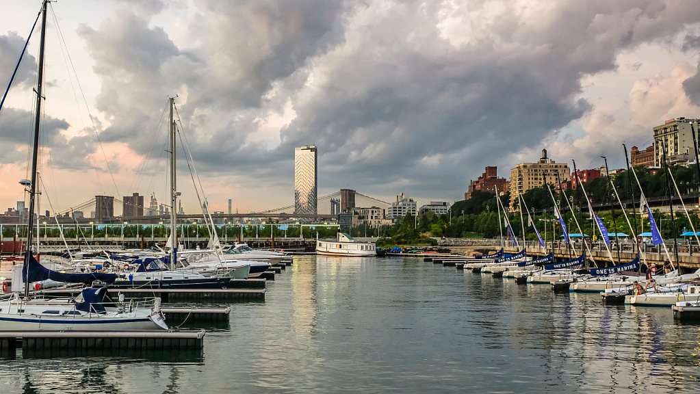 Sail boats docked at Pier 5 for the evening 