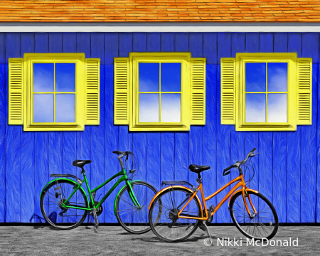 The Photo Contest 2nd Place Winner - Three Windows, Two Bikes