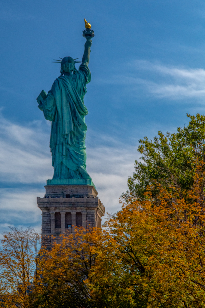 Autumn Trees And Lady Liberty