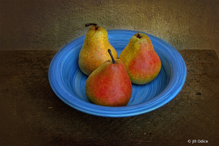 Trio of Beautiful Pears