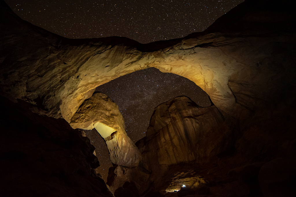 Looking at the milky way through the double a