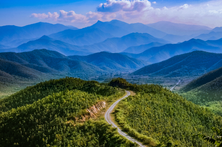 Top Mountain and Highway Road