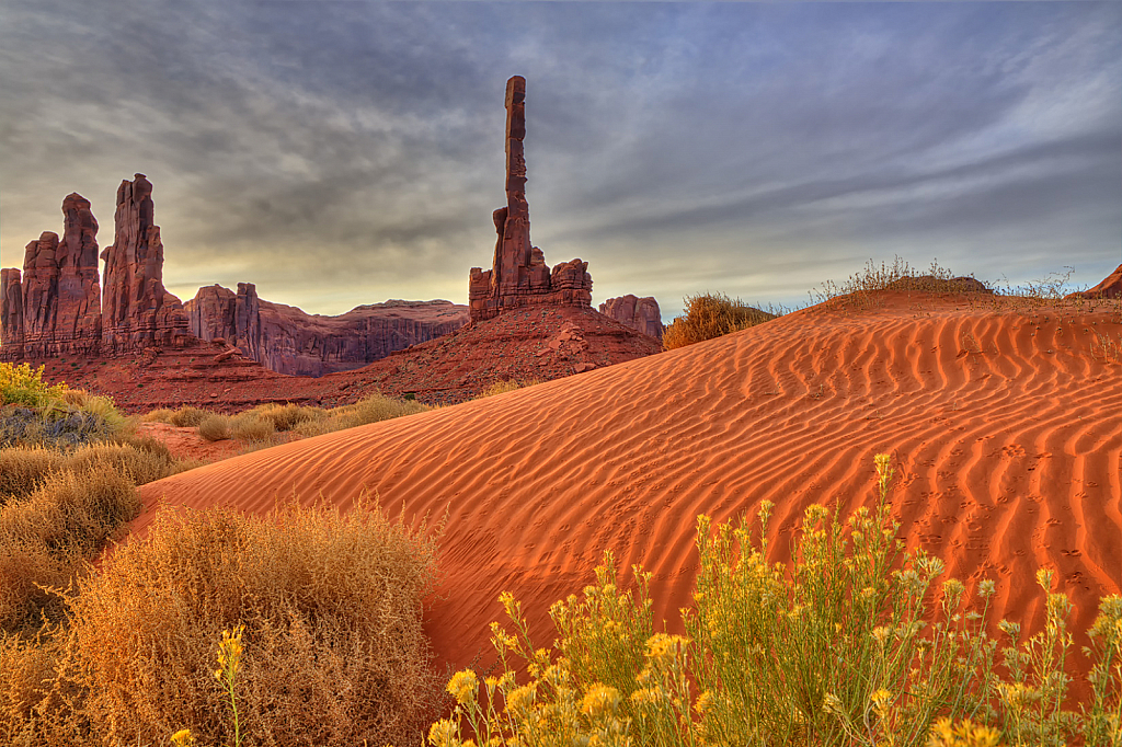 January 2020 Photo Contest Grand Prize Winner - Totum Pole and Sand Dunes