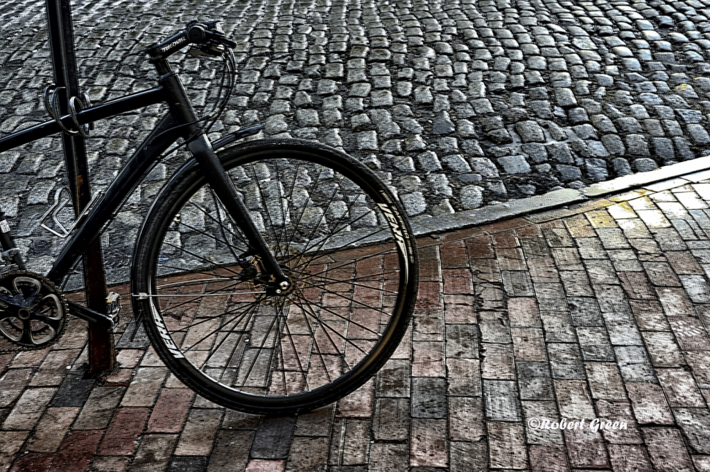 Bike, Brick, and Cobble - ID: 15785653 © Robert/Donna Green