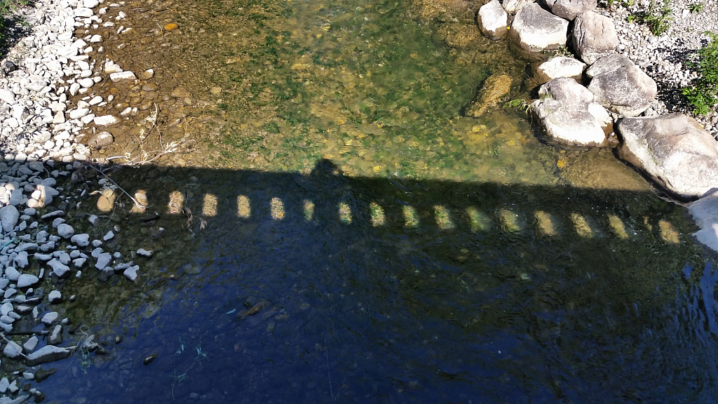 I being a followed by a bridge shadow!