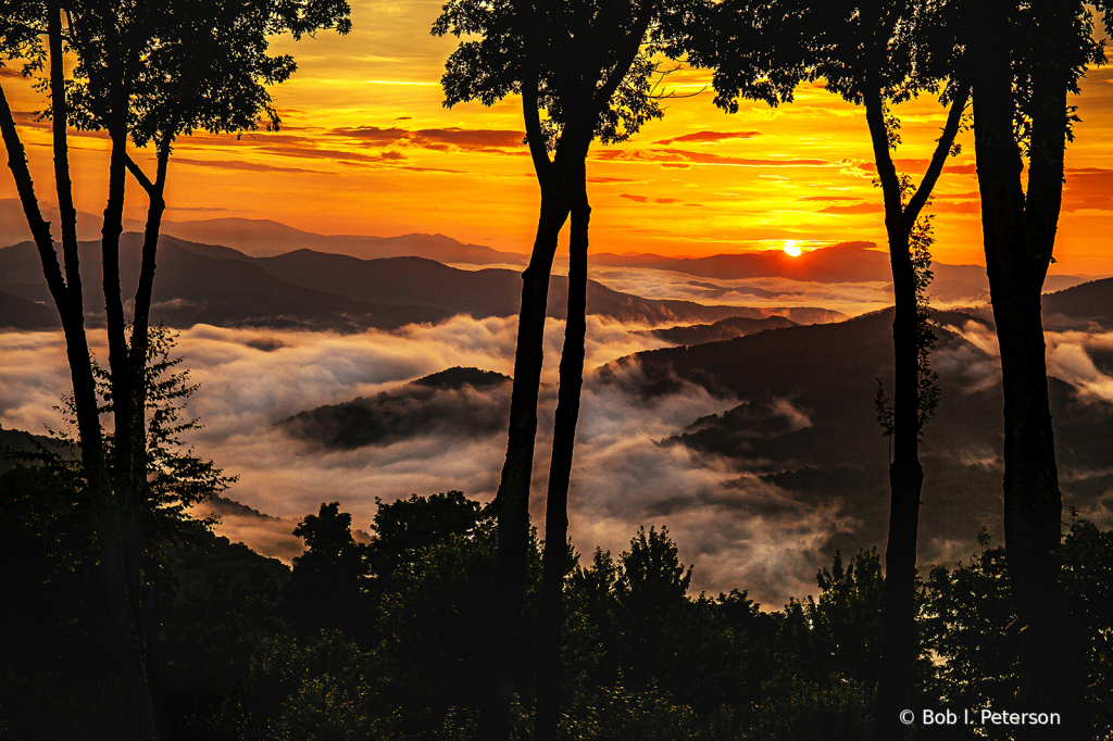 sunrise over Blue Ridge Mtns