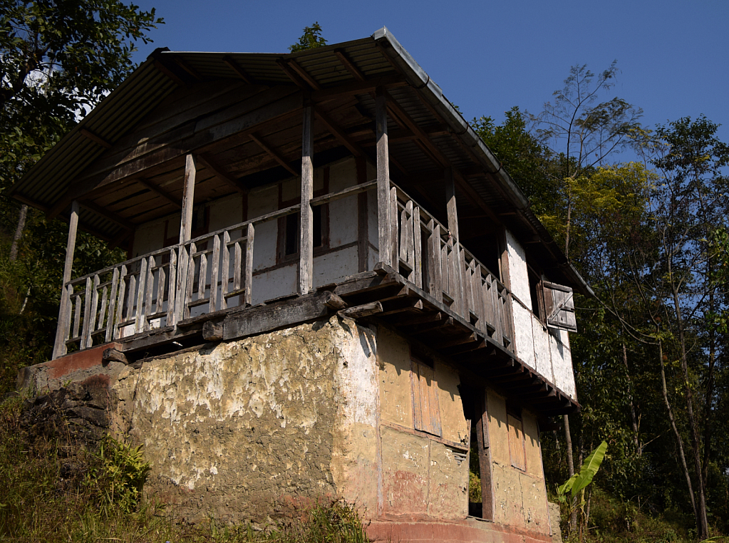Broken house at Bijanbari