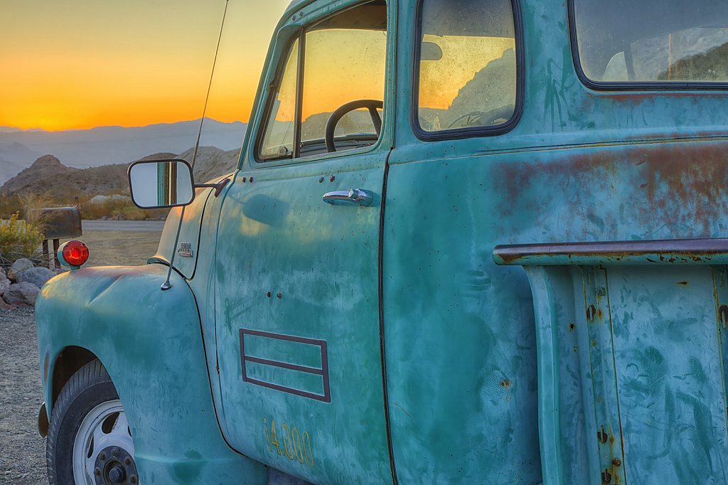 Blue Truck Sunrise