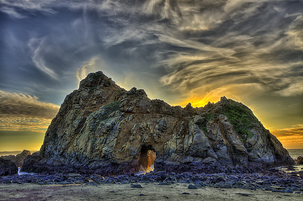 Big Sur Rock Sunset