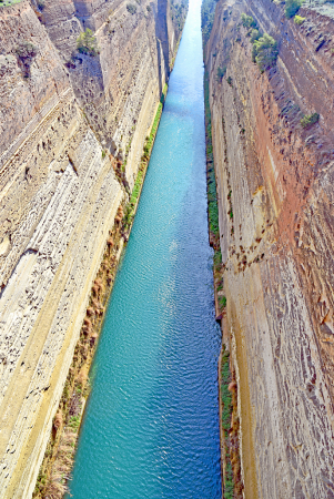 The Corinth canal.