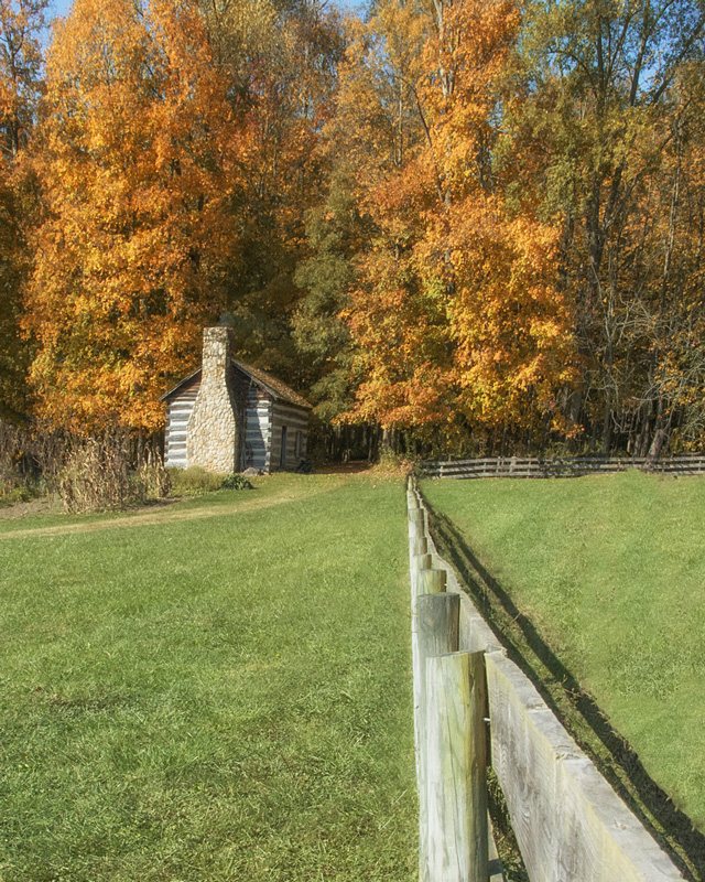 Rustic Cabin in Autumn