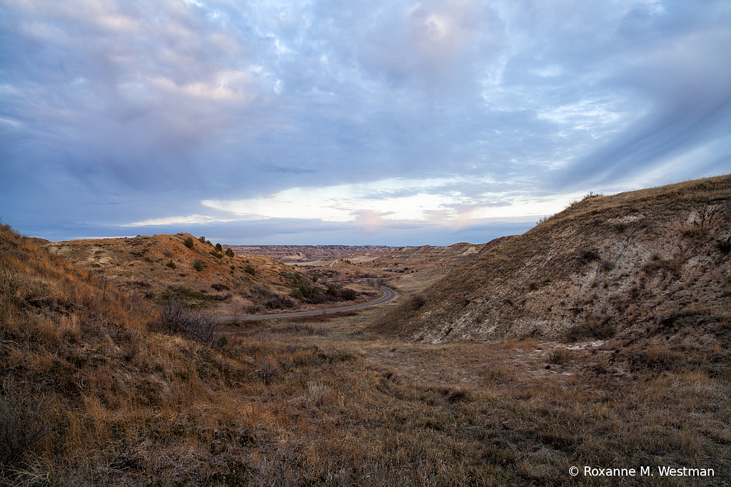 Colorful clouds North Dakota badlands