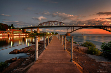 Sunset At Bird Island Walkway