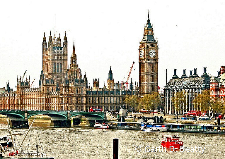 Big Ben and Westminster Abbey,  London 2004