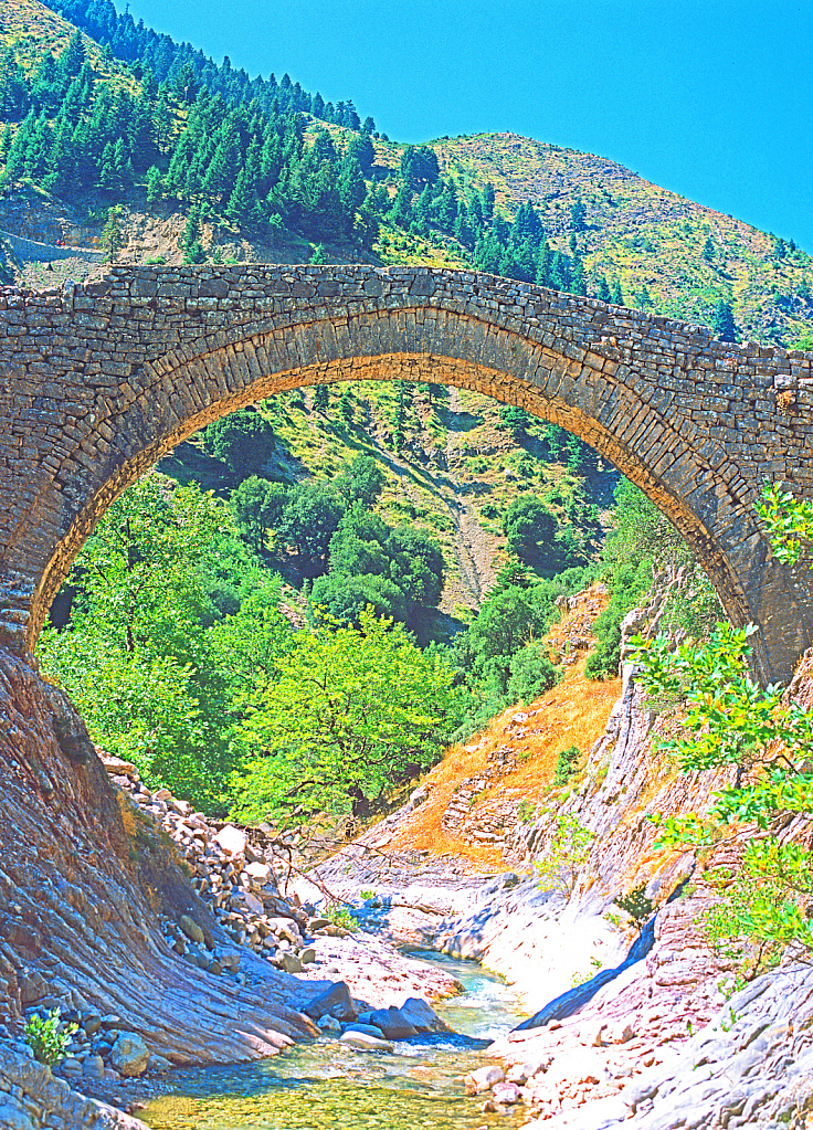 Old stone traditional bridge. 