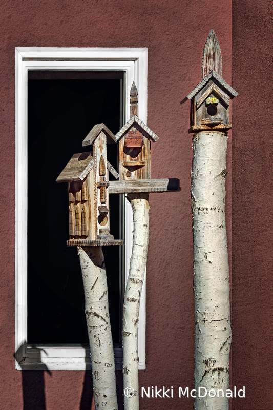 Birdhouse Trio with Window