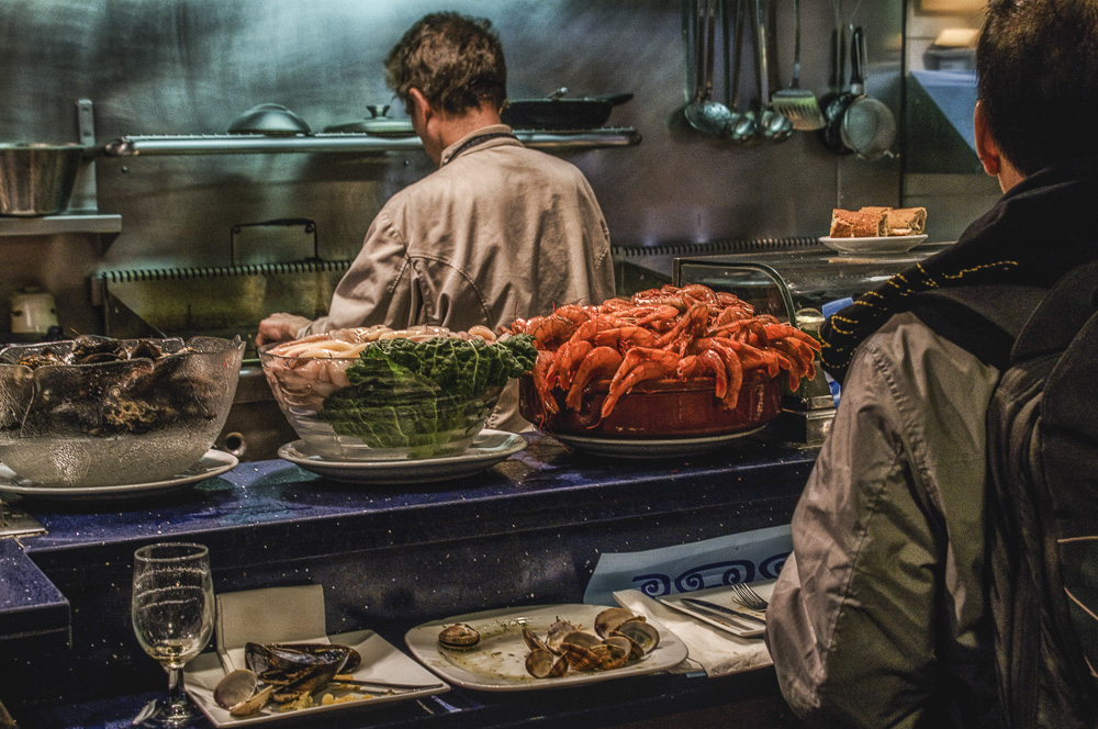 Seafood Stand by Night