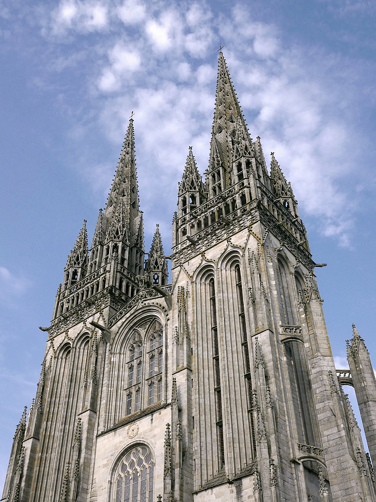 The towers of St. Corentin Cathedral