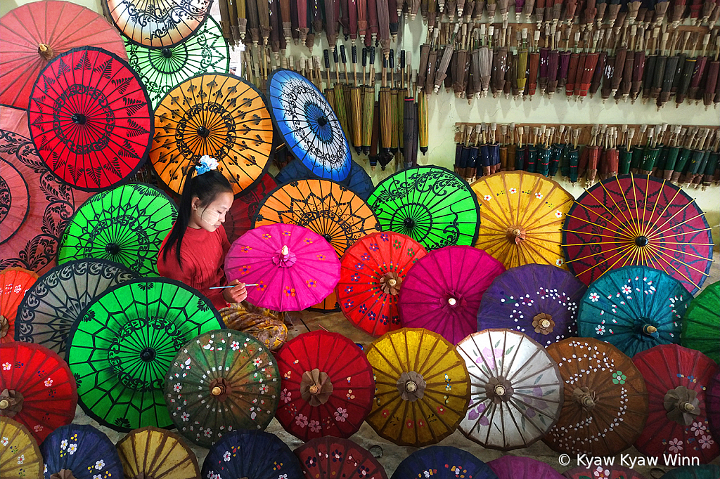 Colorful Umbrellas - ID: 15814250 © Kyaw Kyaw Winn