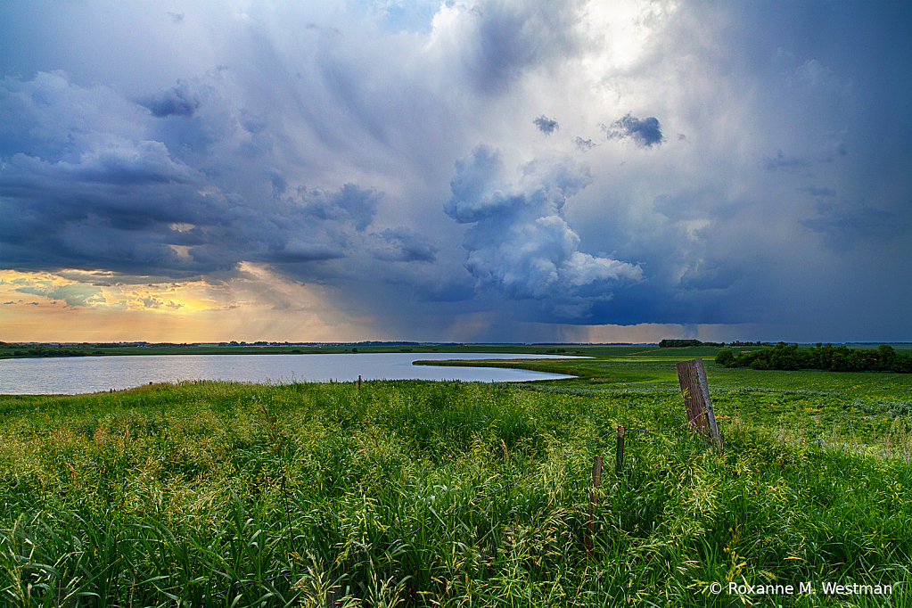 Incoming storm over the North Dakota wetlands