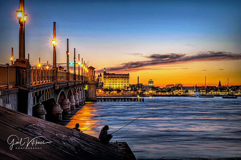 Fishing at the St. Augustine Bridge of Lions