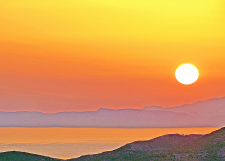 Sunset at an Aegean island.