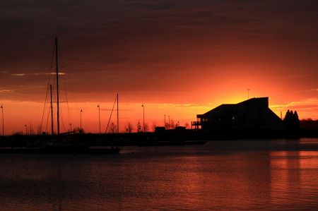 sunrise at the marina 